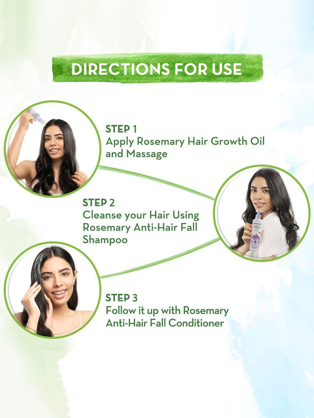 Mamaearth Mamaearth Set Of 3 Rosemary Shampoo & Conditioner - 250ml Each-Hair Oil - 150ml - Image 4