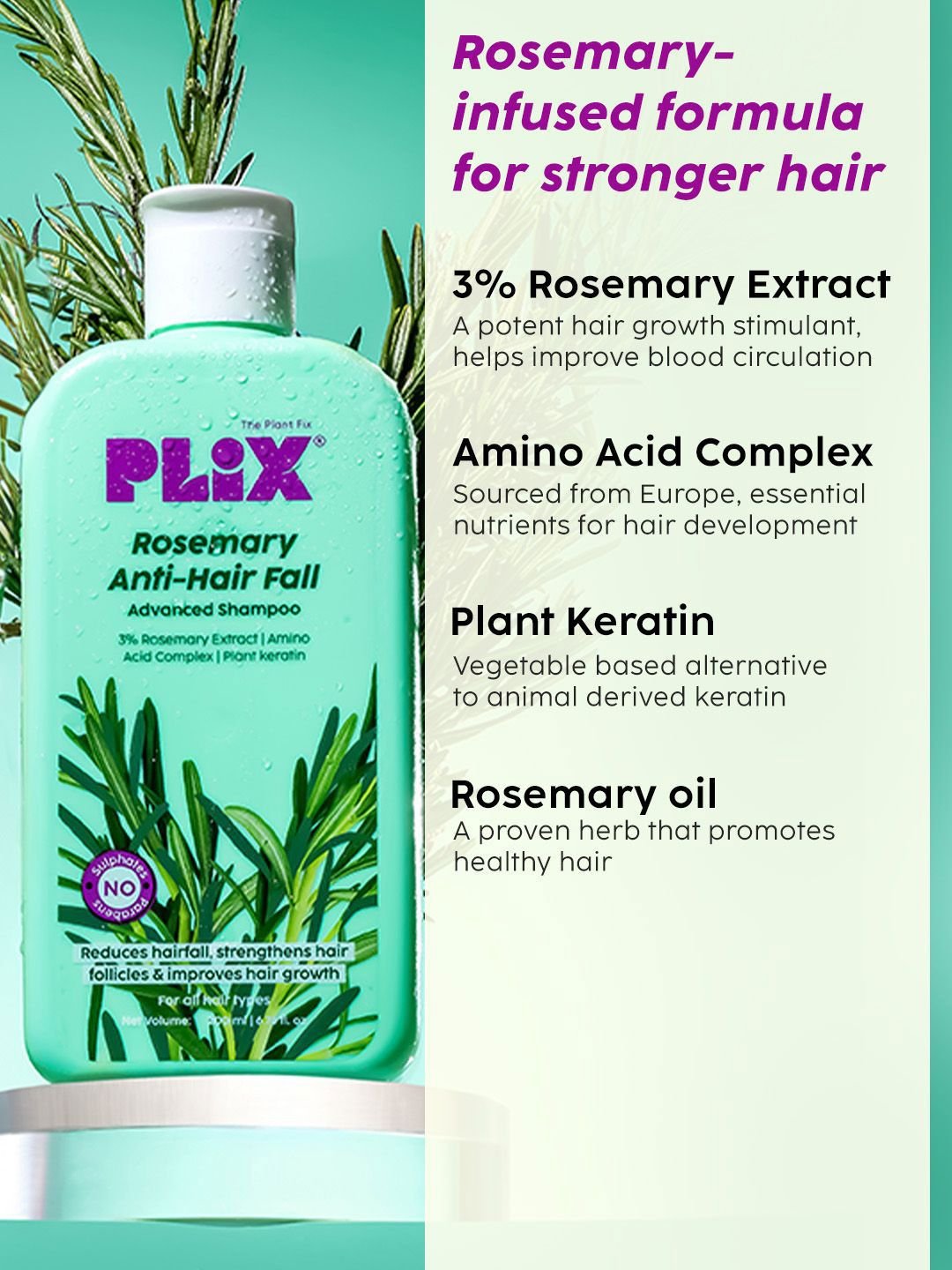 PLIX THE PLANT FIX PLIX THE PLANT FIX Rosemary Anti Hairfall Kit - Image 3
