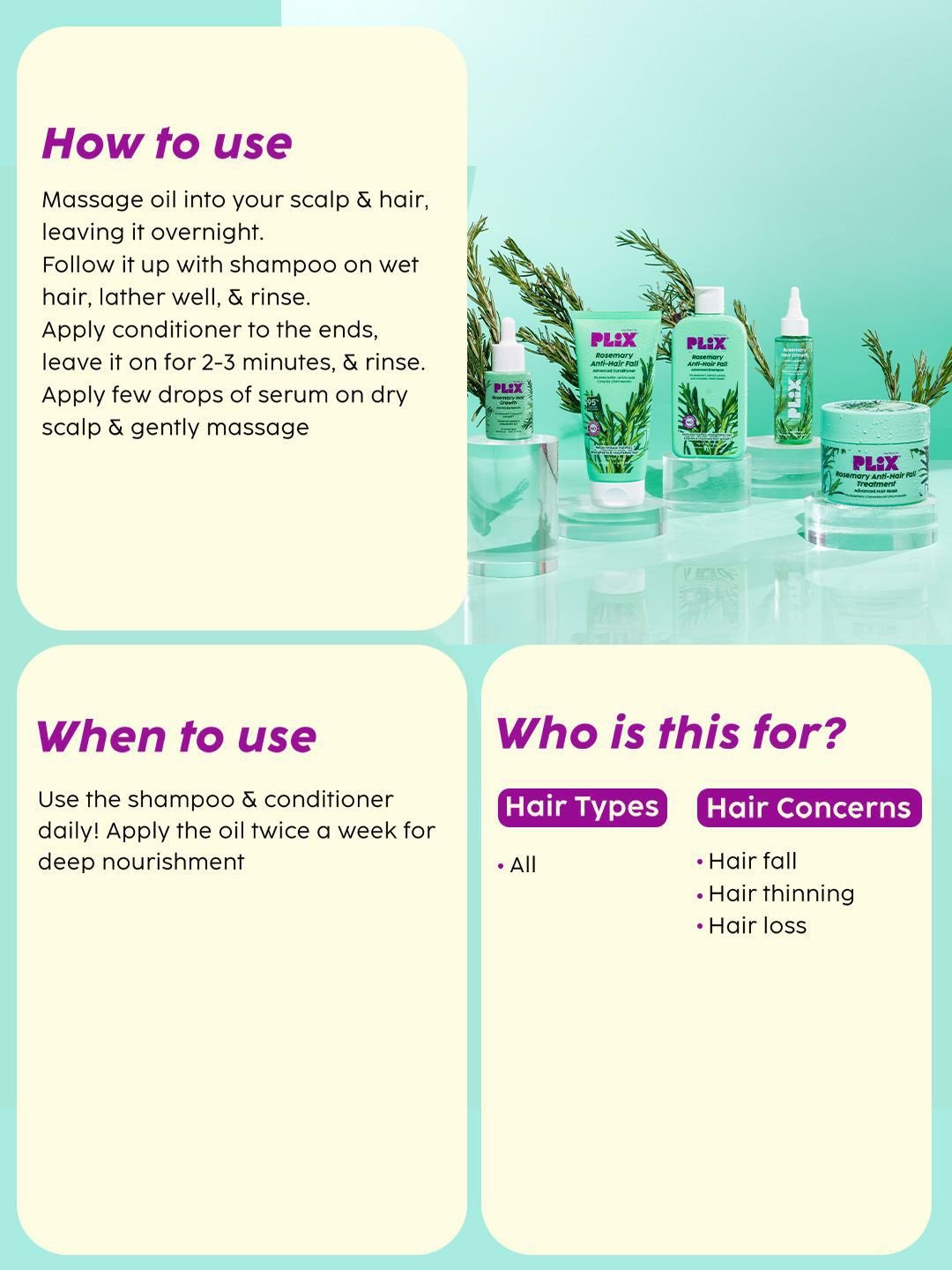 PLIX THE PLANT FIX PLIX THE PLANT FIX Rosemary Anti Hairfall Kit - Image 6