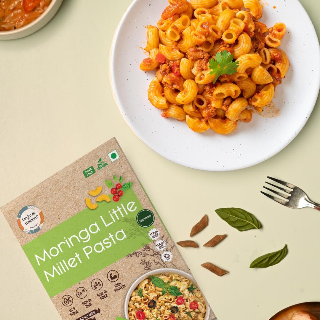 Organic Wisdom Back to Roots Super Saver Pack of 6 | Millet Noodles 384g Each & Millet Pasta 180g Each | No Maida, MSG or Refined Oil | High in Protein, Vitamin B, Antioxidants & Fiber | Tastemaker Inside - Image 6