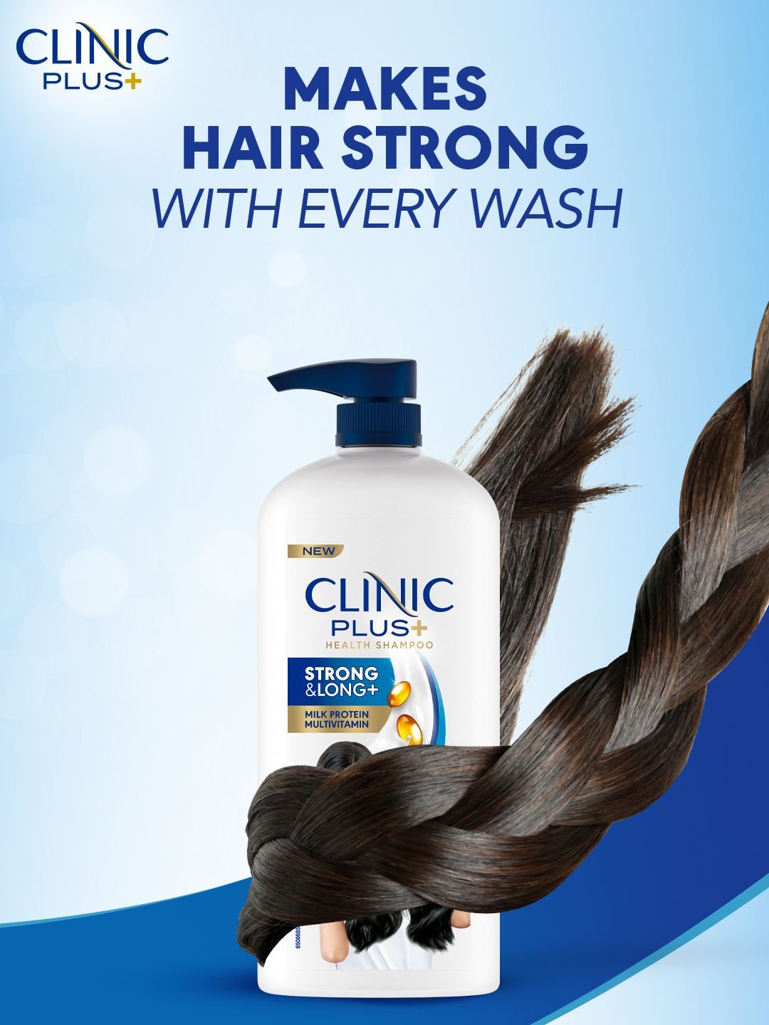 Clinic Plus Clinic Plus Strong & Long Hairfall Control Shampoo with Milk Protein for Daily Use - 1.2L - Image 4