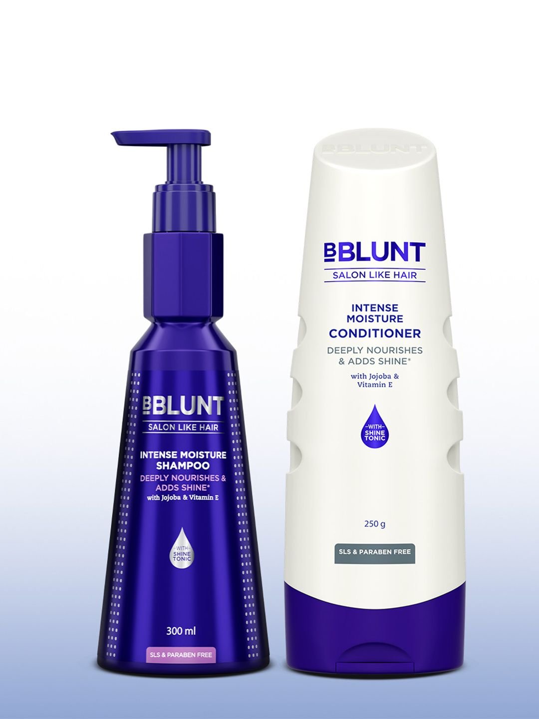 BBLUNT BBLUNT Set Of 2 Intense Moisture Natural Hair Shampoo- 300 ml & Conditioner- 250 g
