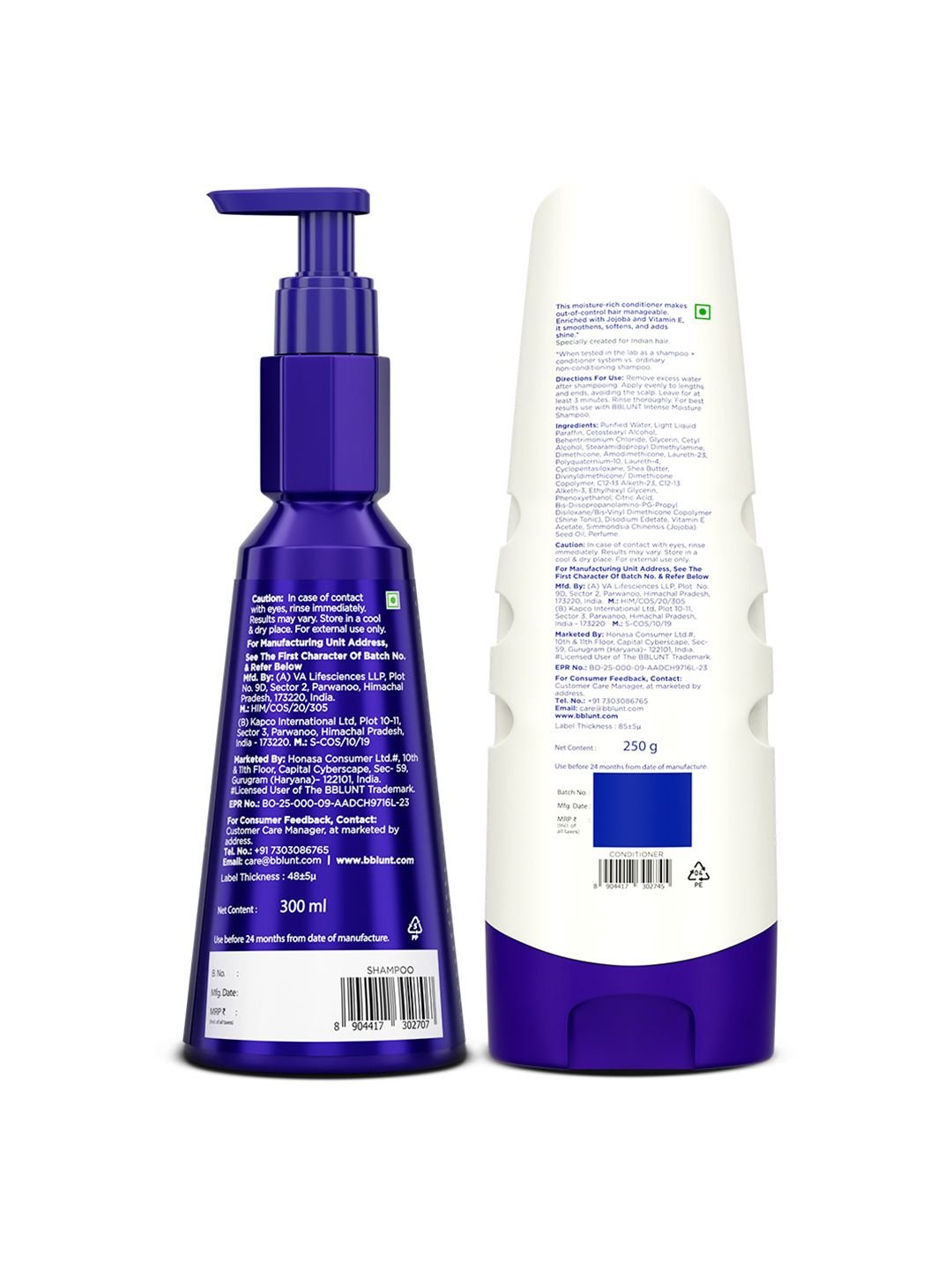 BBLUNT BBLUNT Set Of 2 Intense Moisture Natural Hair Shampoo- 300 ml & Conditioner- 250 g - Image 3