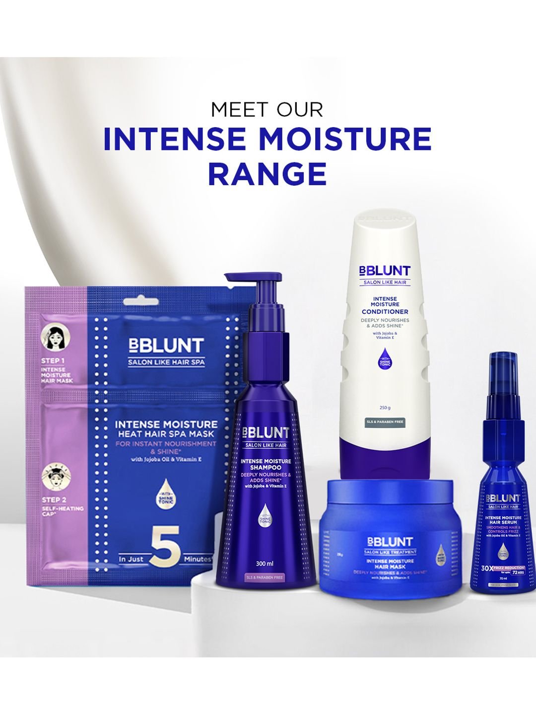 BBLUNT BBLUNT Set Of 2 Intense Moisture Natural Hair Shampoo- 300 ml & Conditioner- 250 g - Image 7