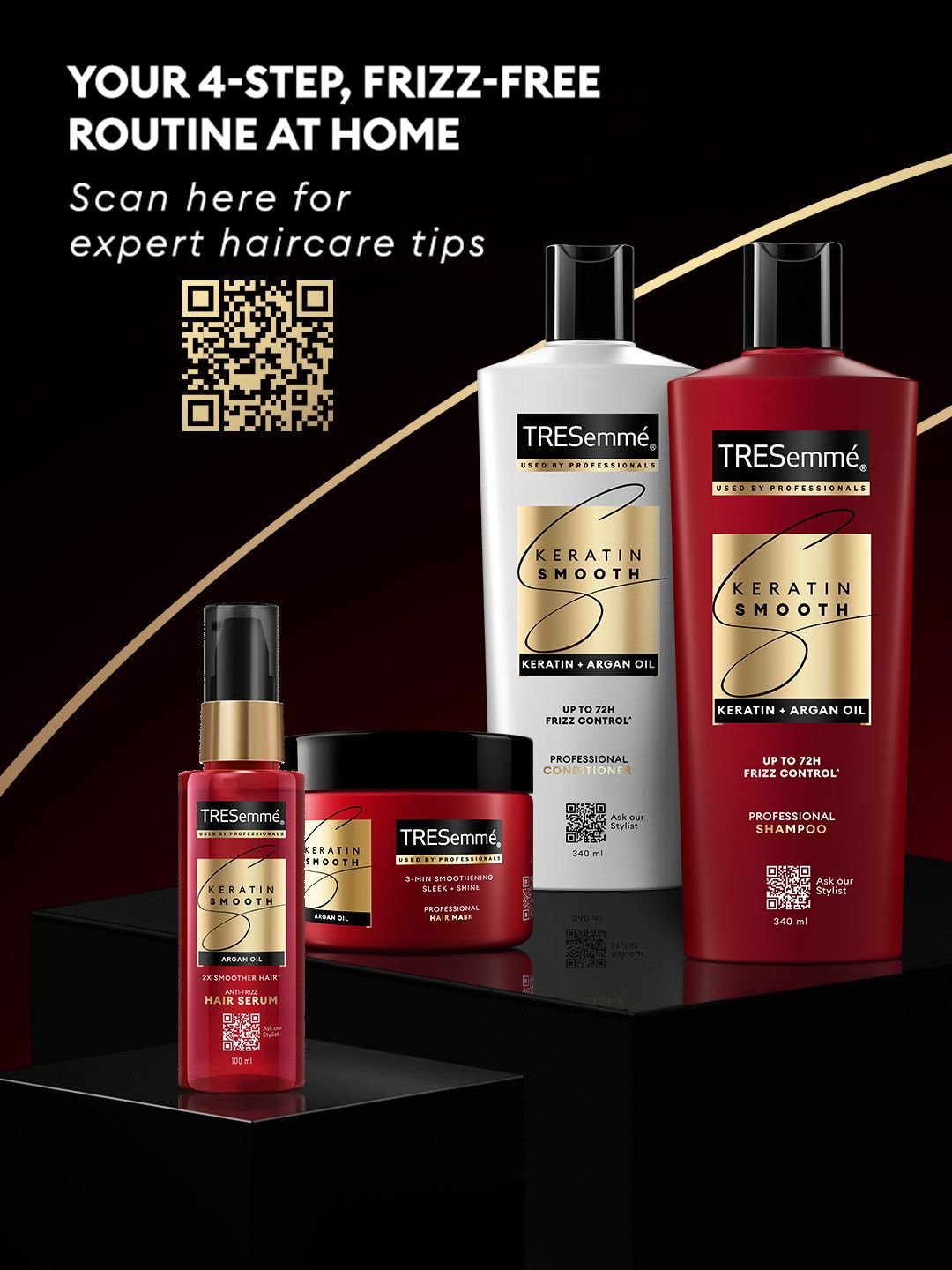 TRESemme Keratin Smooth Shampoo with Keratin & Argan Oil for Straight, Shiny Hair- 1L - Image 7