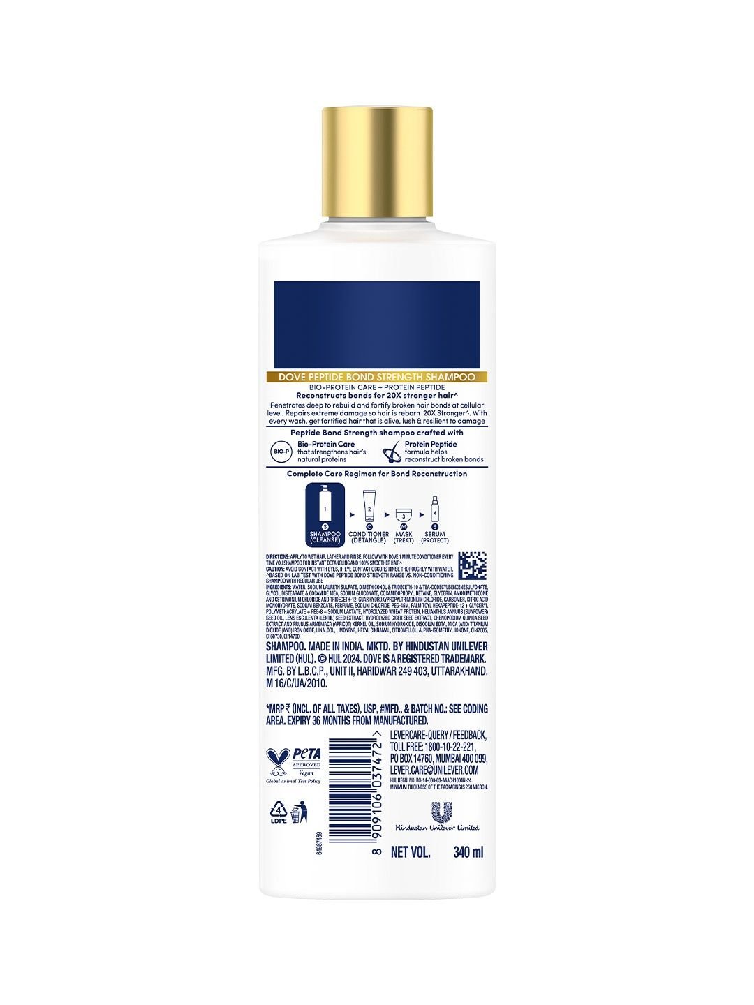 Dove Dove Peptide Bond Strength Shampoo - 340 ml - Image 10