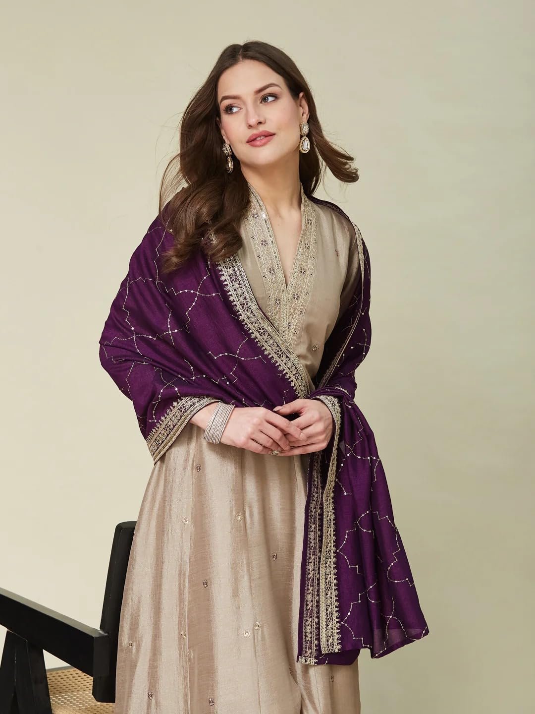 LookMark Women's Silk Blend Printed Kurta Set | Kurti with Pants | Ethnic Traditional Outfit - Image 4