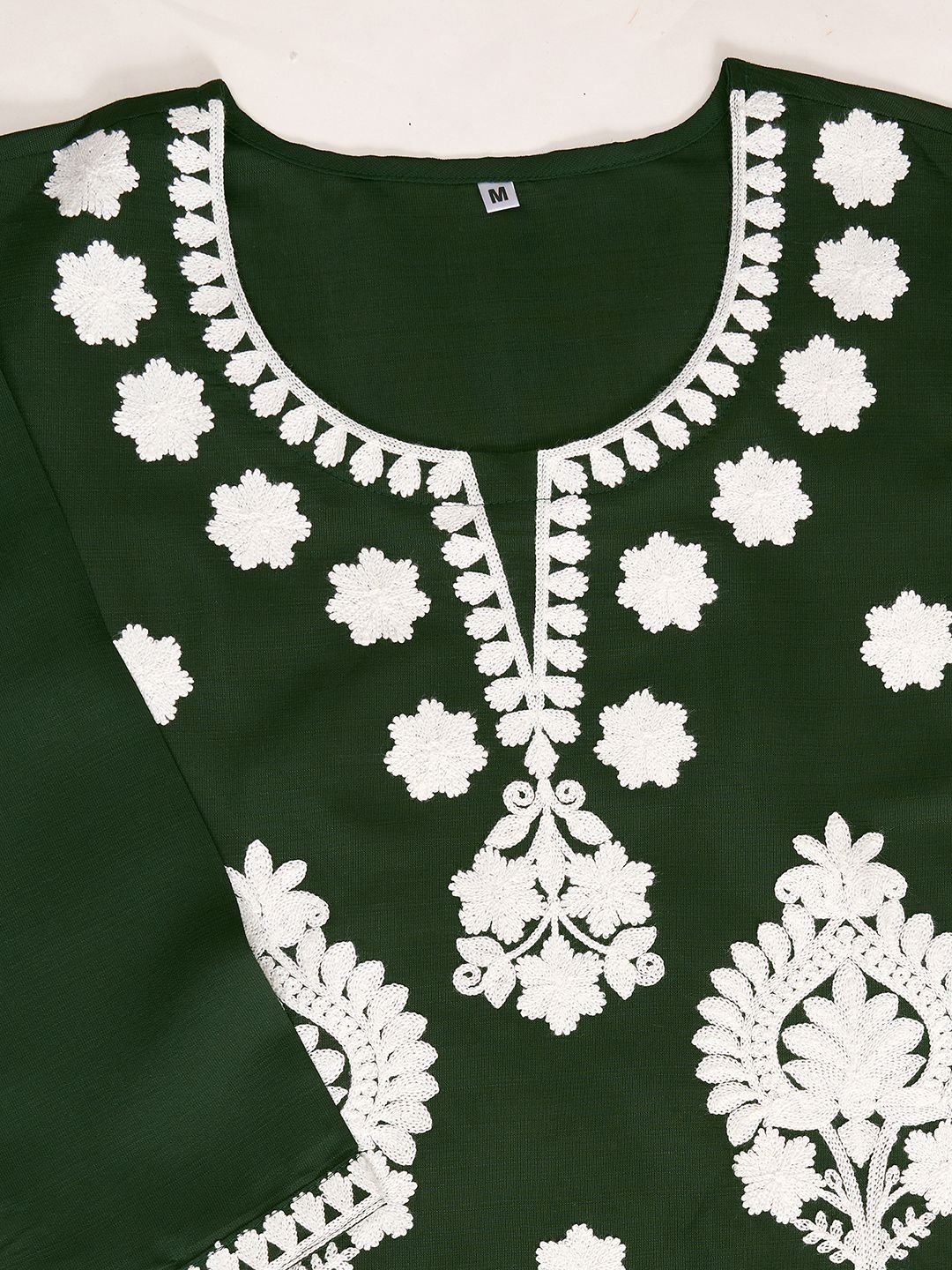 Women Ethnic Motifs Embroidered Chikankari Kurti - Image 6